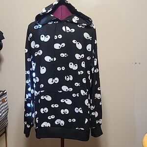 Black Sweater with Eye Pattern